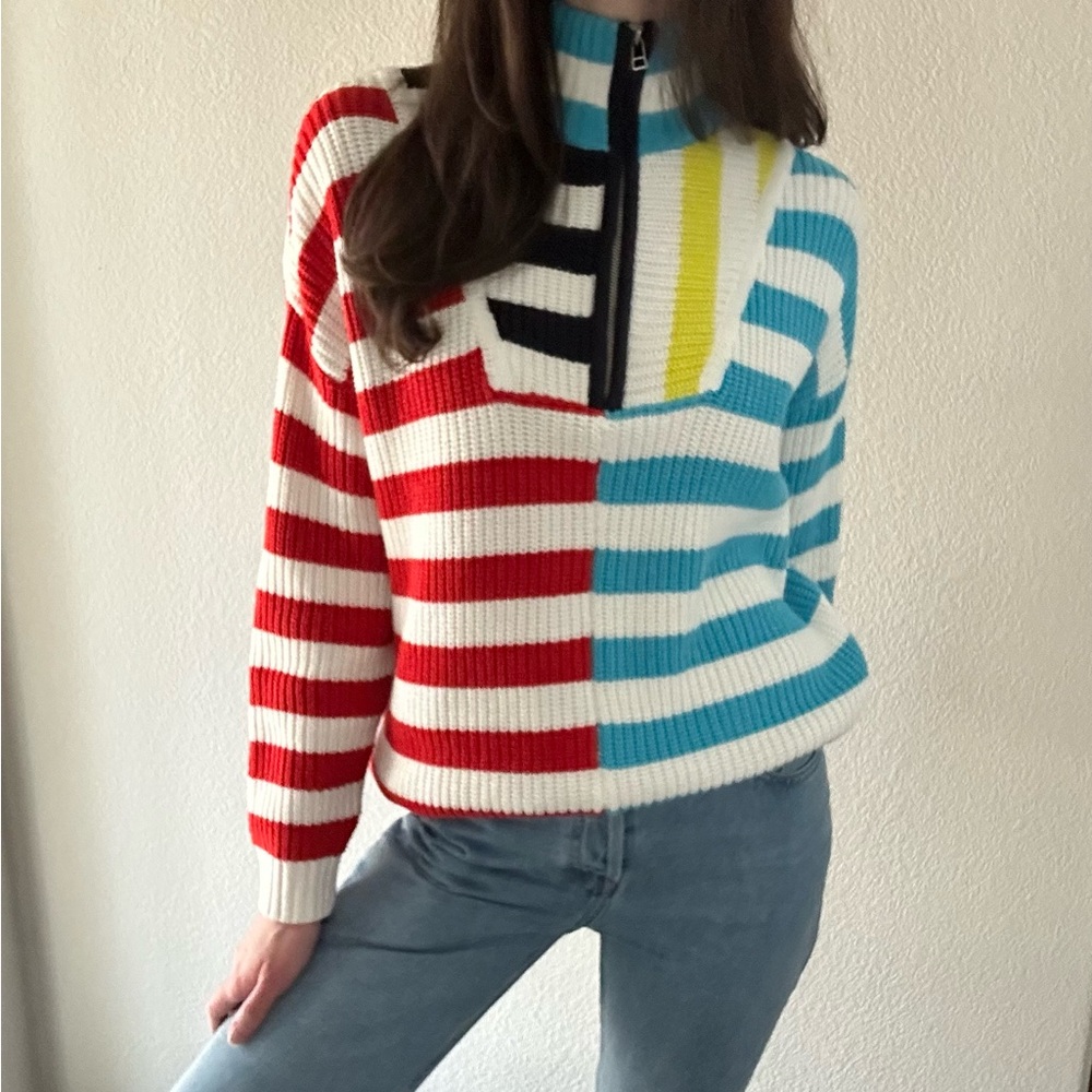 NWT Staud Hampton Striped Sweater - Picture 1 of 4